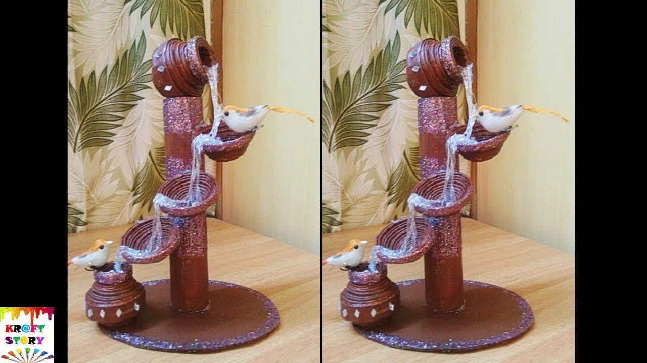 Newspaper Waterfall | Newspaper Craft Ideas