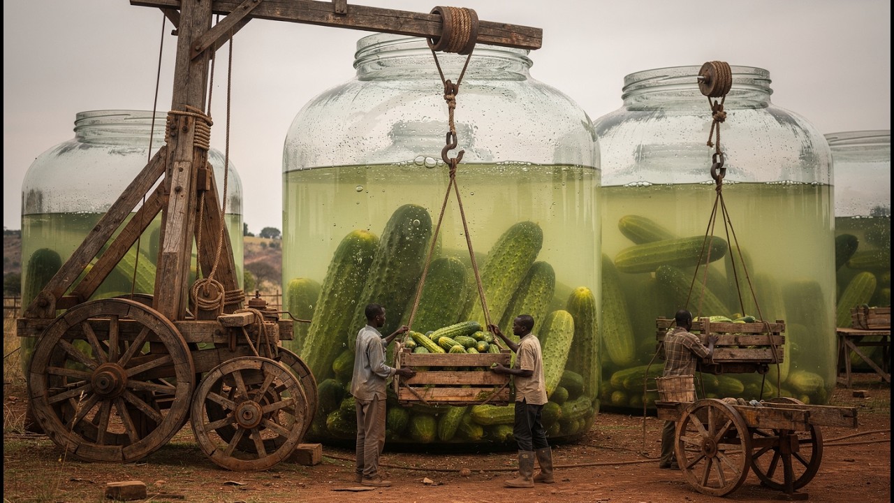 Harvest of giant 100-meter-tall cucumbers - 20 village farmers are shocked by the size! 🔥🥒