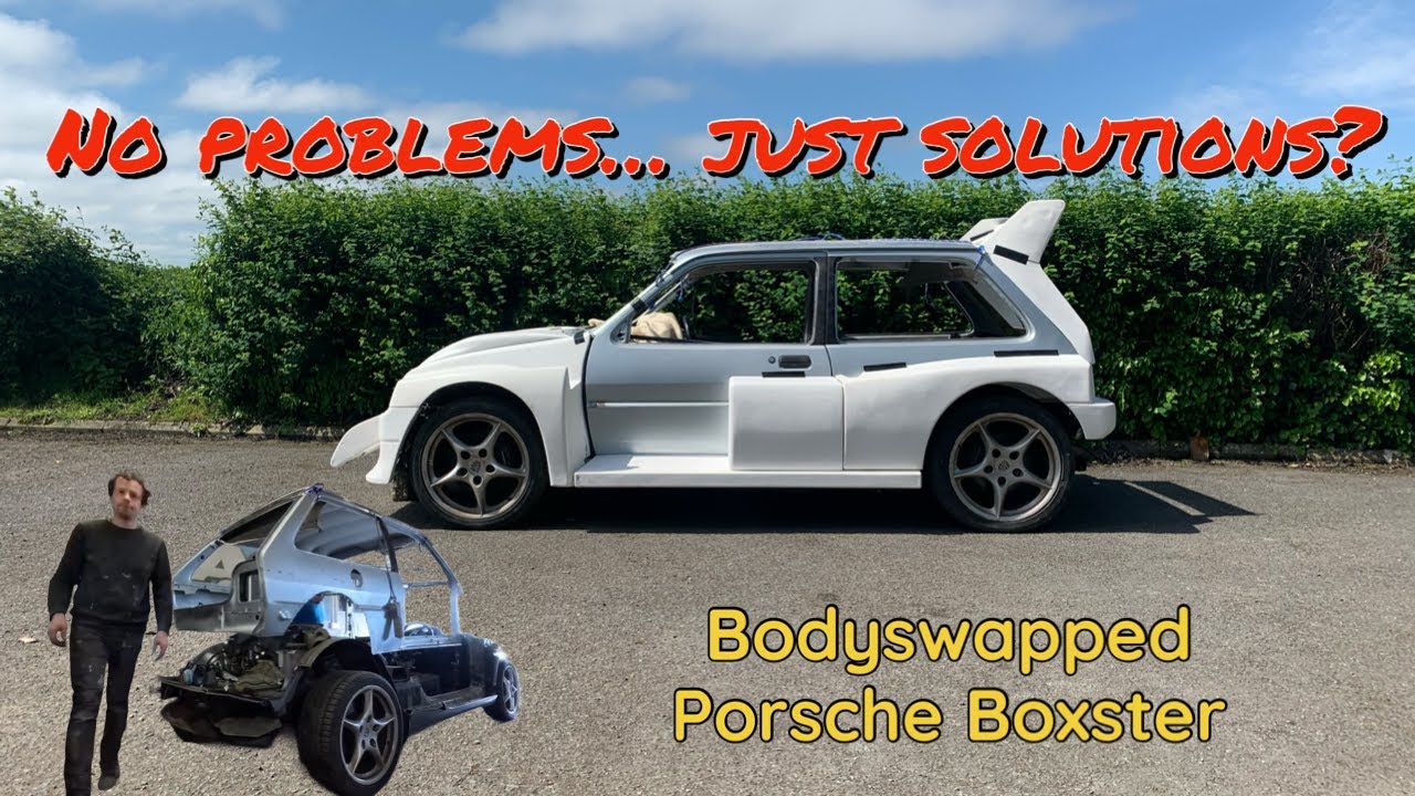 Starting to put the bodyswapped porsche boxster, metro 6r4 together!