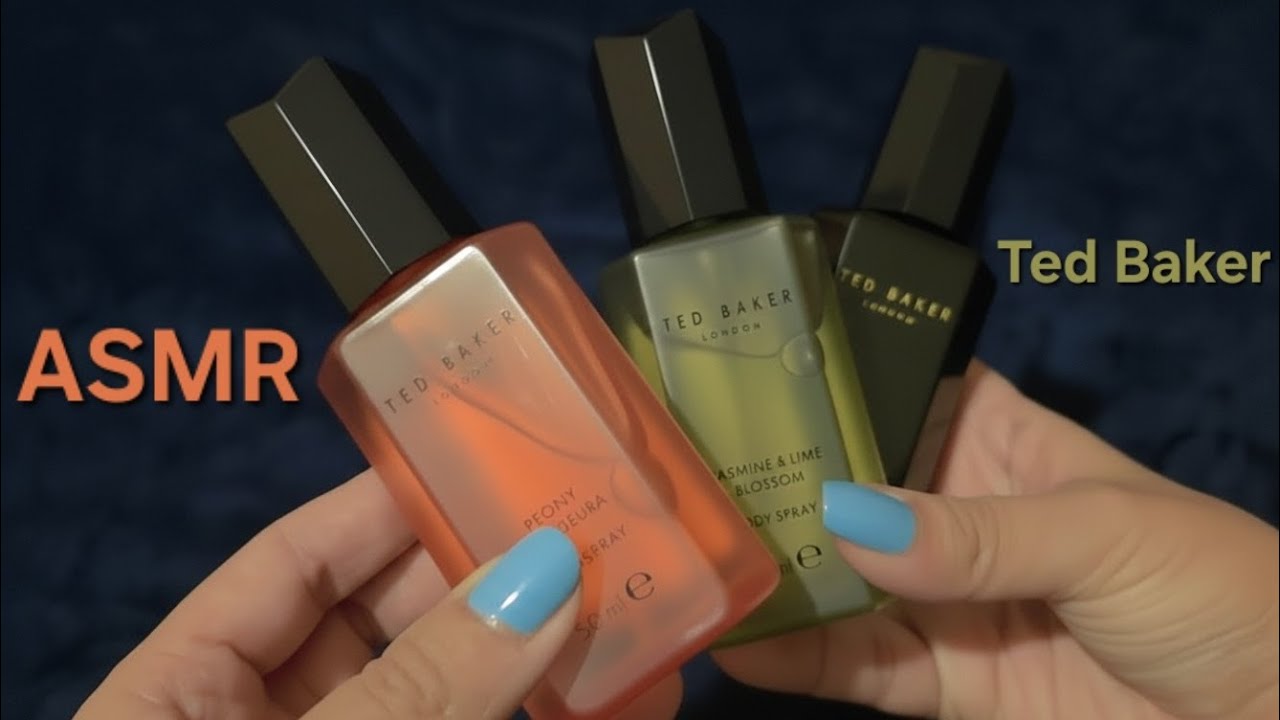 ASMR Unboxing - Ted Baker Body Sprays | Tapping & Scratching Perfume Bottles (Plastic) 