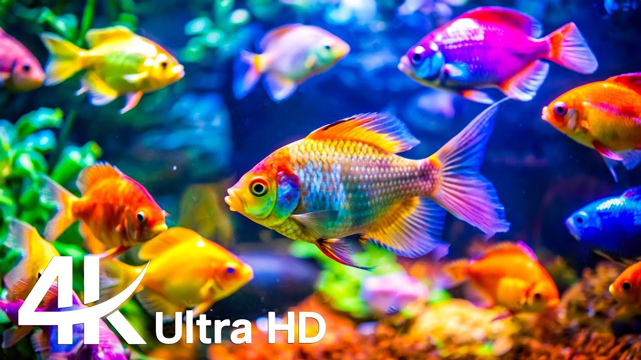 Ocean 4K - Beautiful Coral Reef Fish in Aquarium, Sea Animals for Relaxation, 4K Video Ultra HD #4
