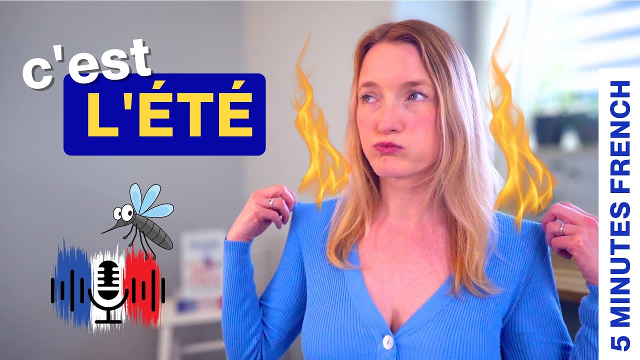 C'est l'été - It's summer | 5 Minutes Slow French with Subtitles