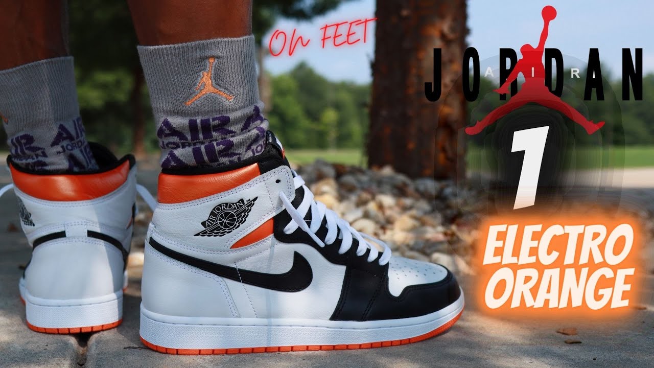 JORDAN 1 ELECTRO ORANGE ON FEET W/ LACE SWAPS!!