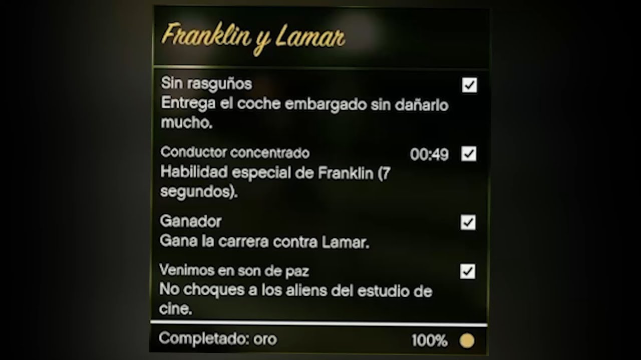 GUIA para completar con ORO 