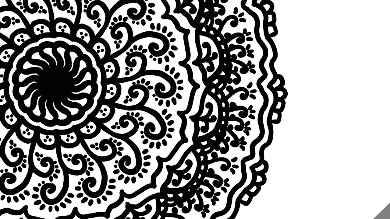 Anti anxiety stress relief mindless video mandala drawing