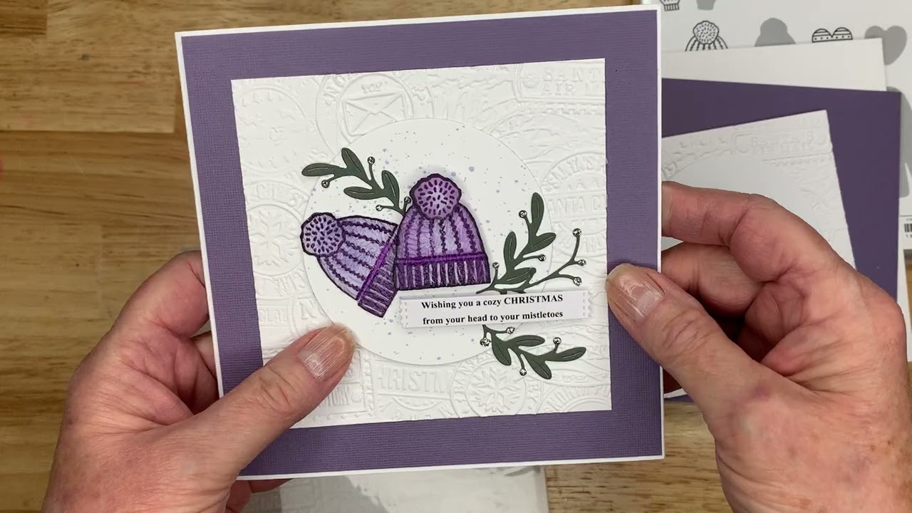 Обратный стемпинг с использованием Stay Warm от Stampin’ Up!
