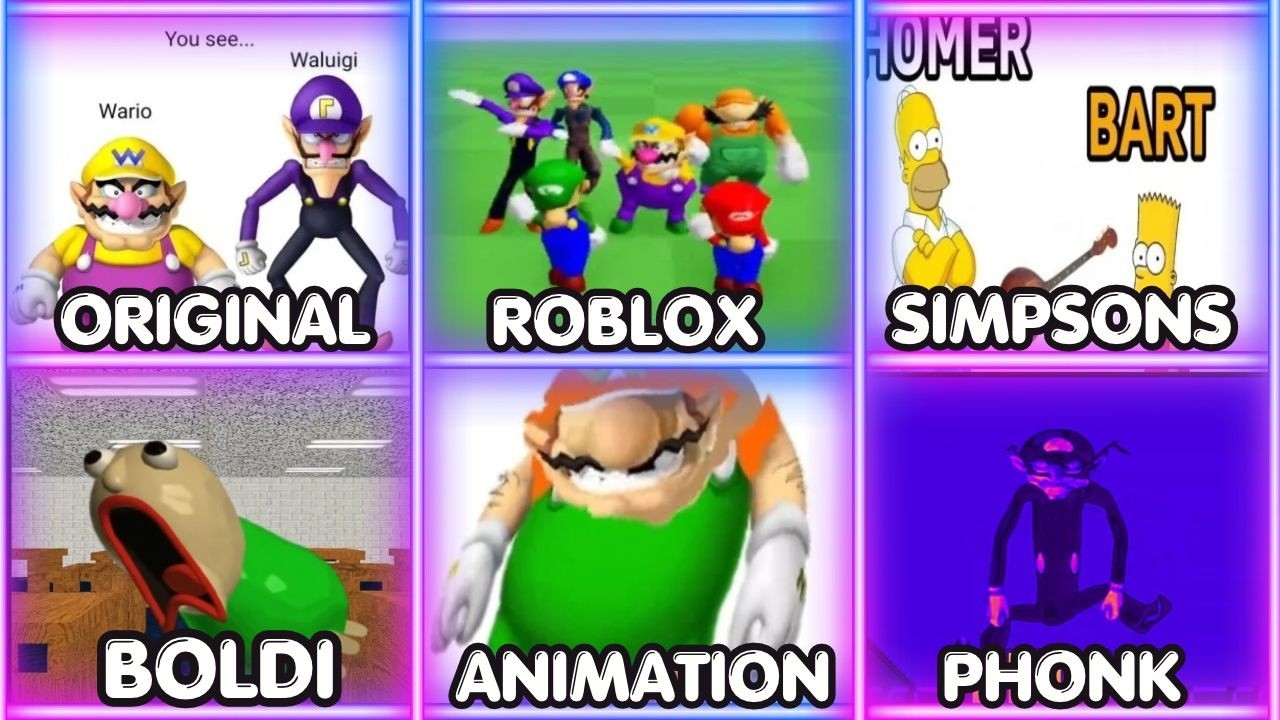 Wawario Waluigi Meme Original VS Funk Vs Meme Compilation My best 