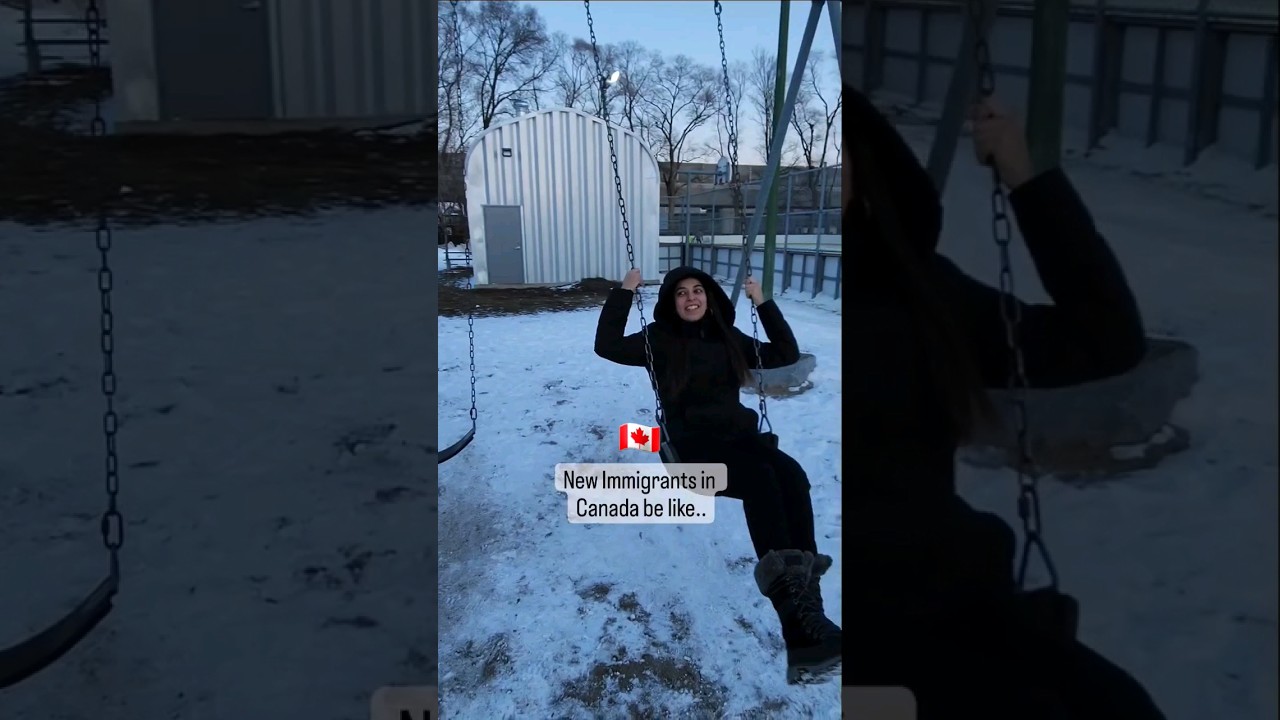 New Immigrants in Canada 🇨🇦 💙 #winter #snow #shorts #youtubeshorts #shortsvideo #trending #toronto