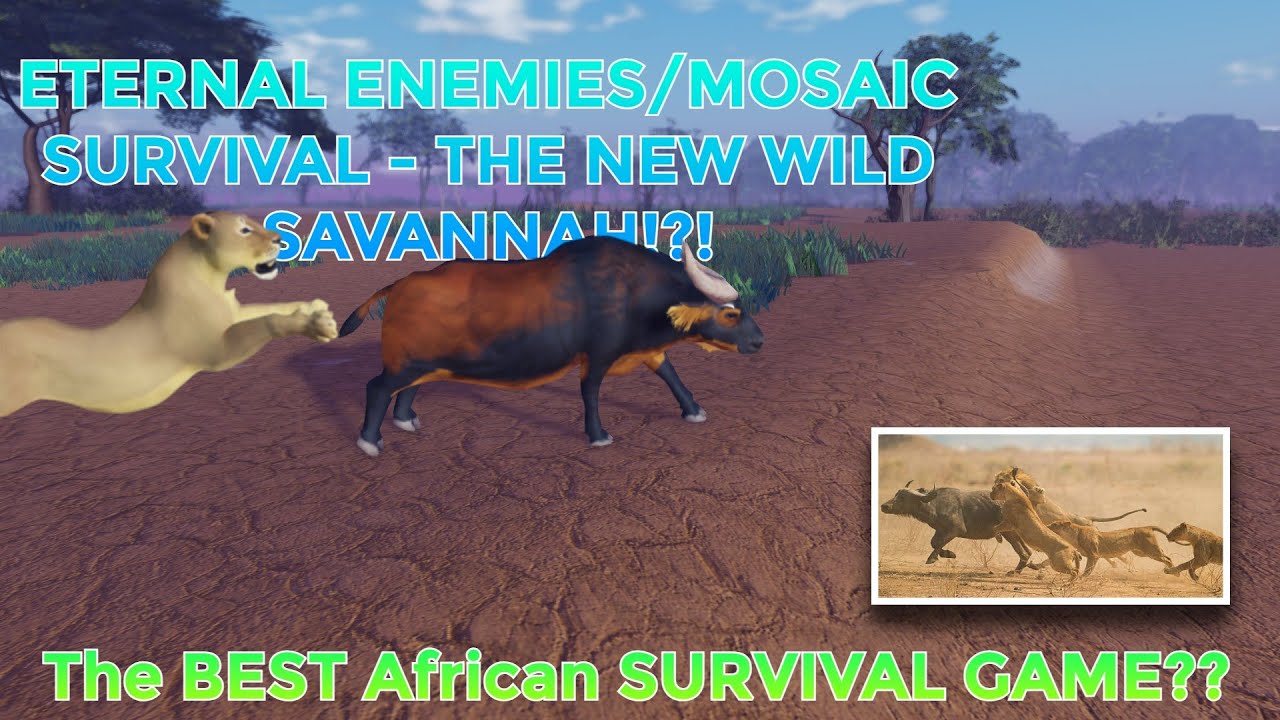 Играем в Mosaic Survival и Eternal Enemies за СЛОНОВ/ЛЬВОВ/БУЙВОЛОВ и других — Roblox