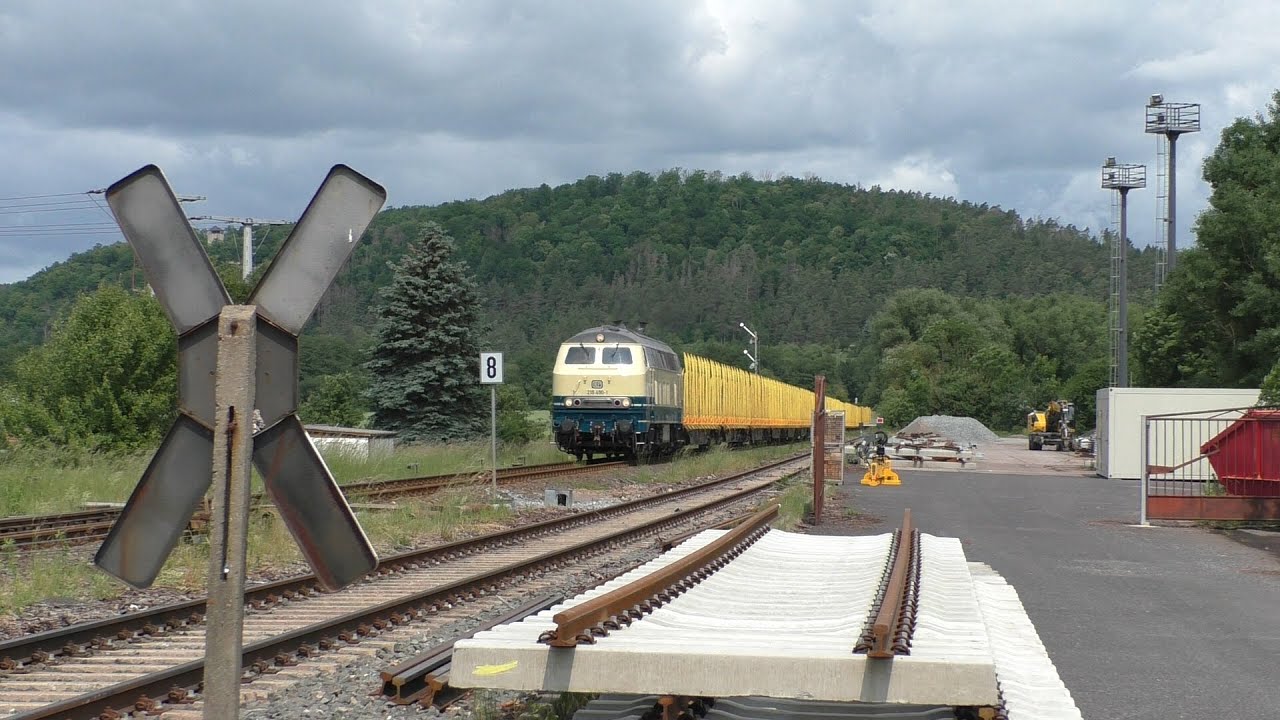 218 490-1 leerer Holzzug von Eisenach nach Schleusingen