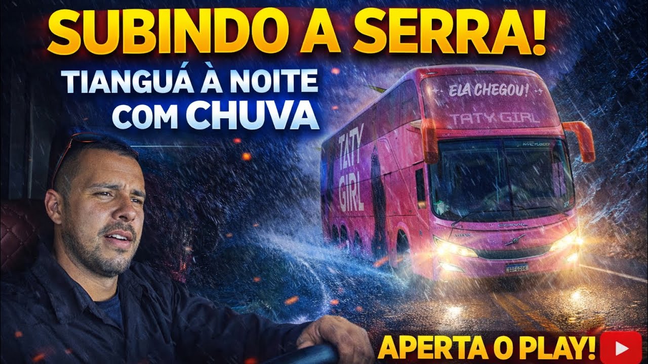 SERRA PERIGOSA / A NOITE E COM CHUVA #vidadeumrodoviario 
