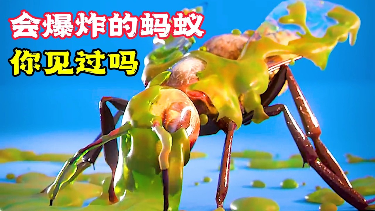 這些螞蟻真奇怪，只要發現危險，它的肚子就會爆炸！科普動畫《爆炸螞蟻》。電影，短片，成精，解說，搞笑，動畫，動作，喜劇，獵奇，奇幻，腦洞，科幻，超能力，short film