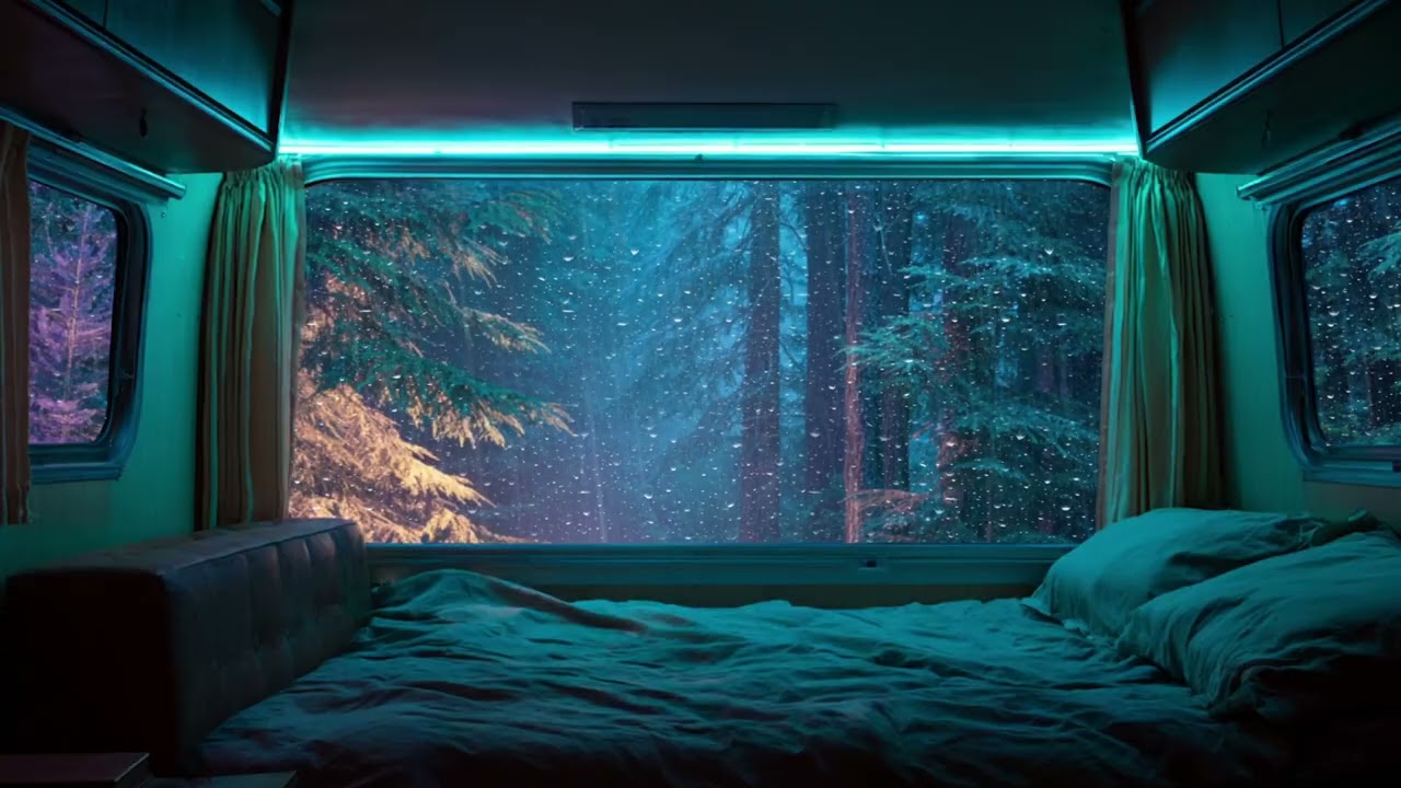 Cozy Car Cabin ⛈️🚗 Rain Sounds, Soft Piano, Calm & Stress Relief 3 Hours Relaxing