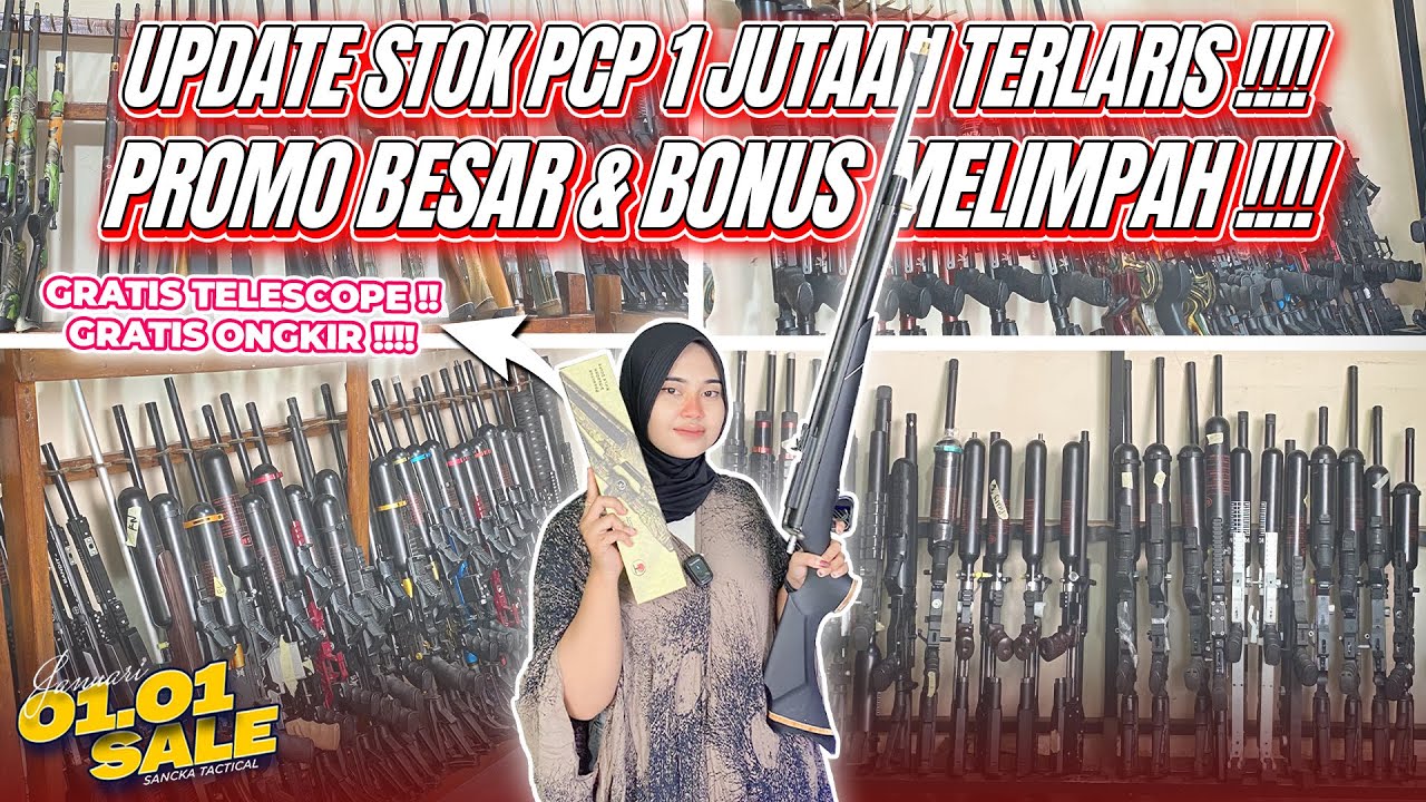 UPDATE STOK UNIT PCP ‼️1JT SUDAH FREE TELESCOPE || PROMO SENAPAN ANGIN TERBARU 2026!!!