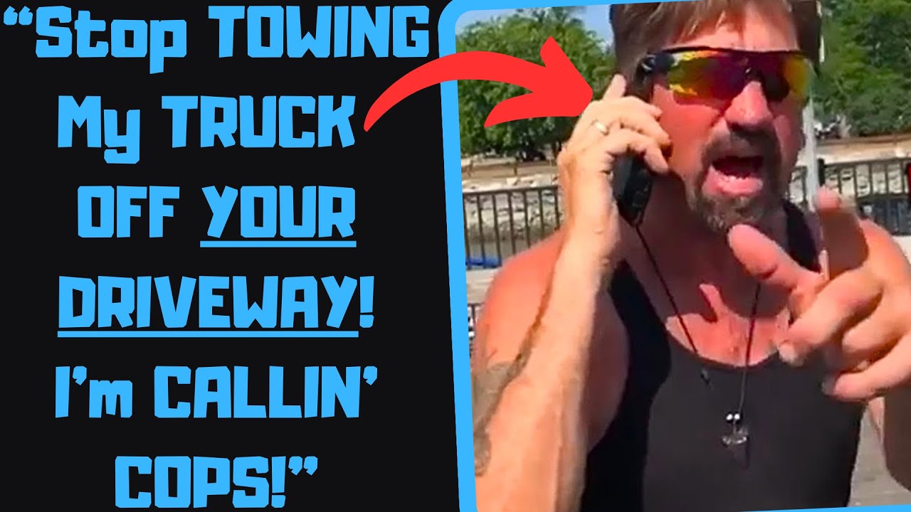 r/EntitledPeople - New Karen Neighbors STEAL MY DRIVEWAY! Rages When TOWED!