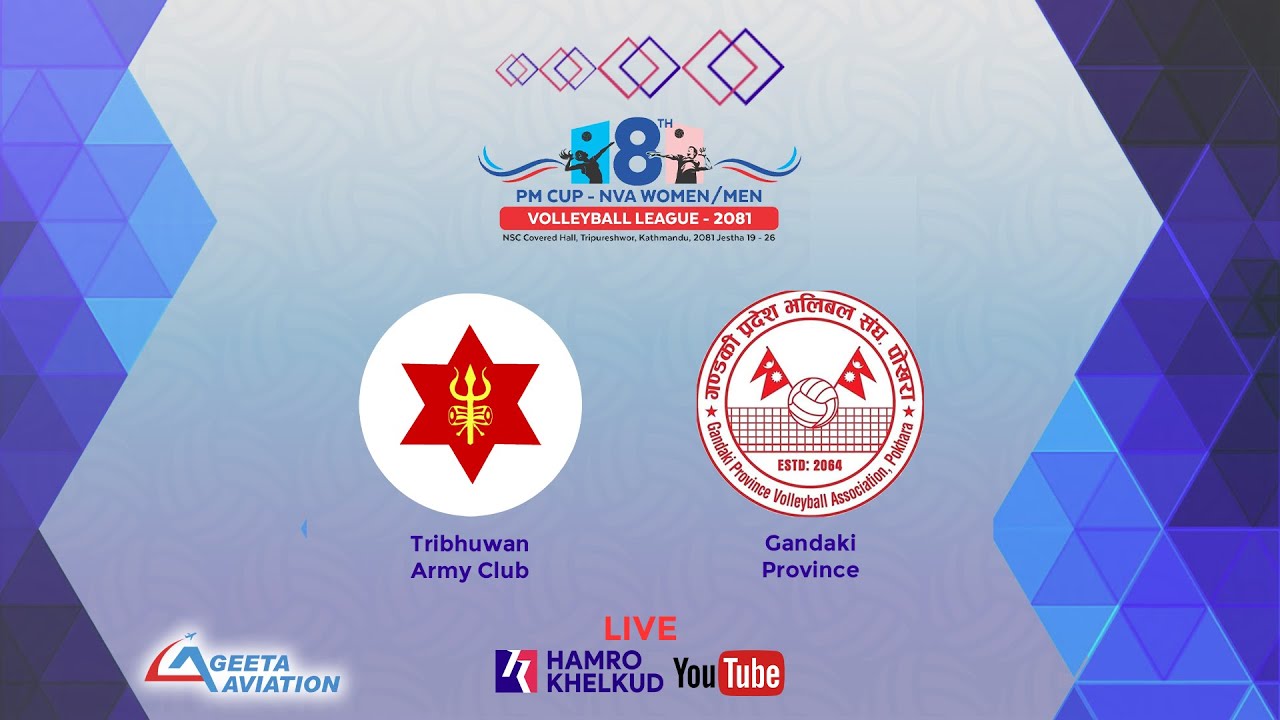 Army vs Gandaki : Men's Match 23 - 8th PM Cup NVA Volleyball League 2081