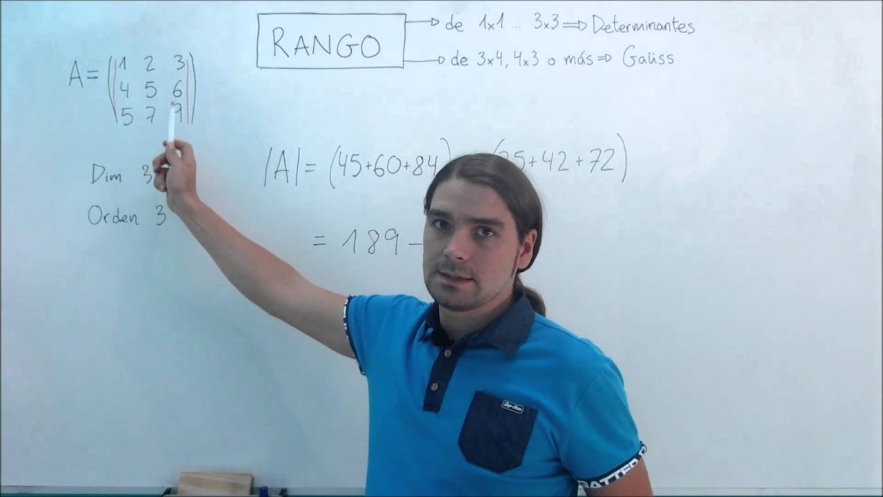 Rango de una Matriz 3x3 con Determinantes