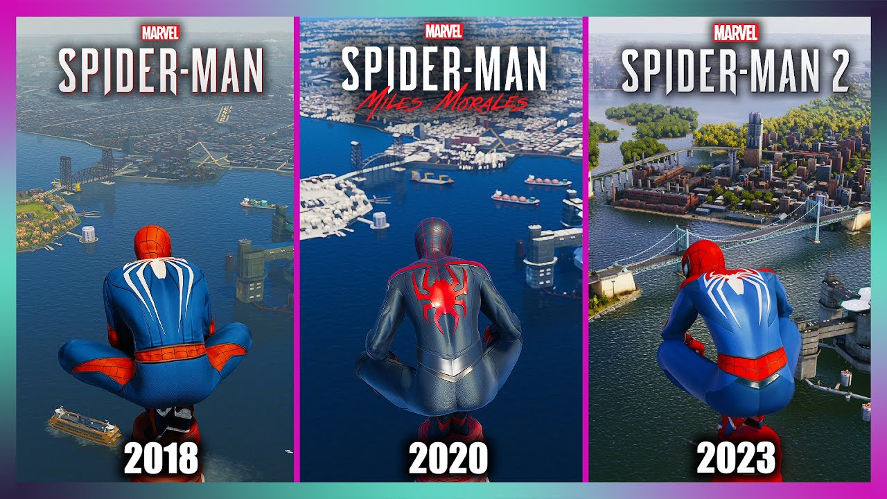 Spider-Man 2 vs Spider-Man Remastered vs Miles Morales | Ultimate Side By Side Comparison