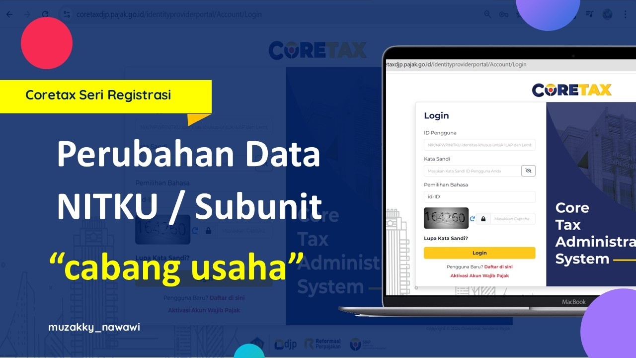 Menambah NITKU / Subunit / Cabang Usaha