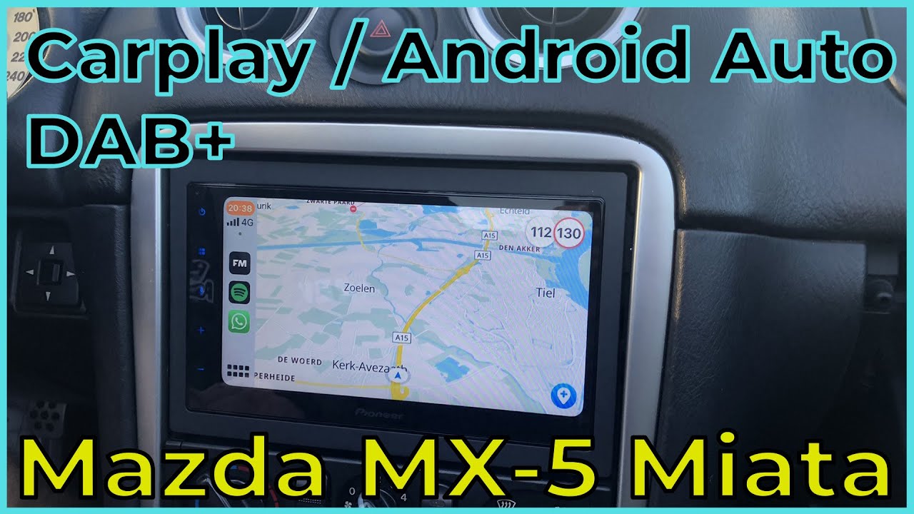 Nog een radio inbouwen?? Pioneer Carplay Android Auto DAB+ radio in Mazda MX5 Miata