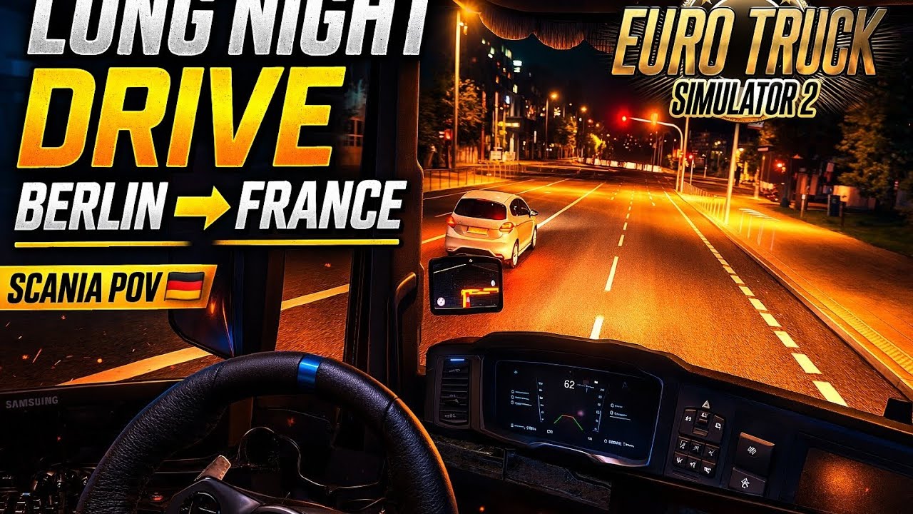 Late Night Drive to Pickup Diesel Cargo | Berlin Night Trucking | Scania POV | ETS2#ets2 