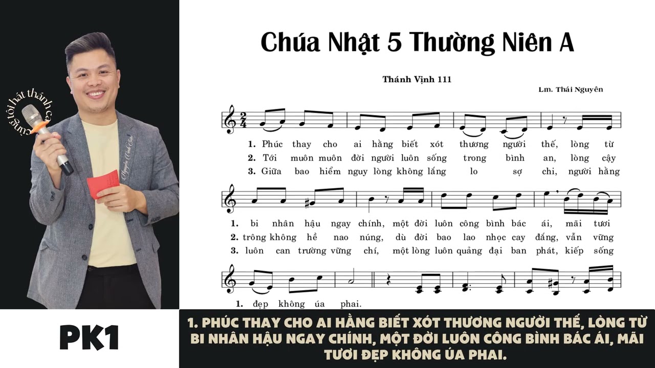 Đ&aacute;p Ca - Alleluia - Th&aacute;nh Vịnh 111 - Ch&uacute;a Nhật 5 Thường Ni&ecirc;n A - Lm. Th&aacute;i Nguy&ecirc;n x Nguyễn Vinh Sơn