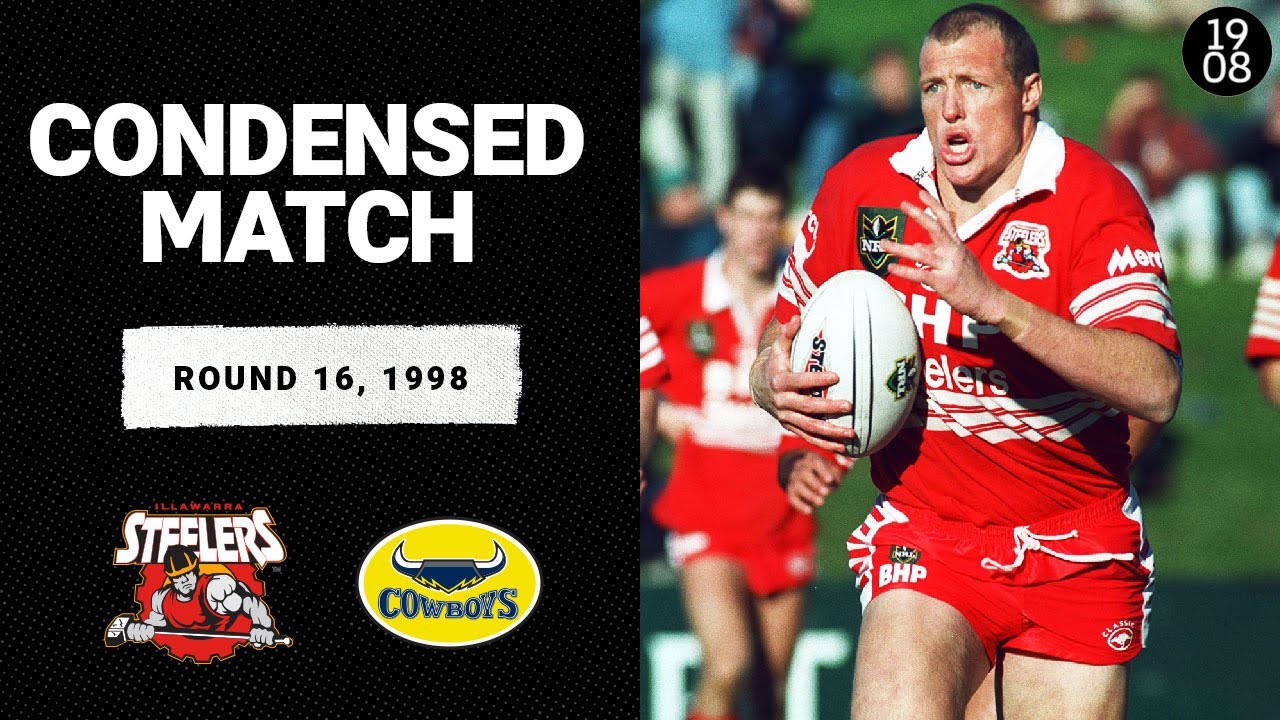 Illawarra Steelers v North Queensland Cowboys | Round 16, 1998 | Condensed Match | NRL