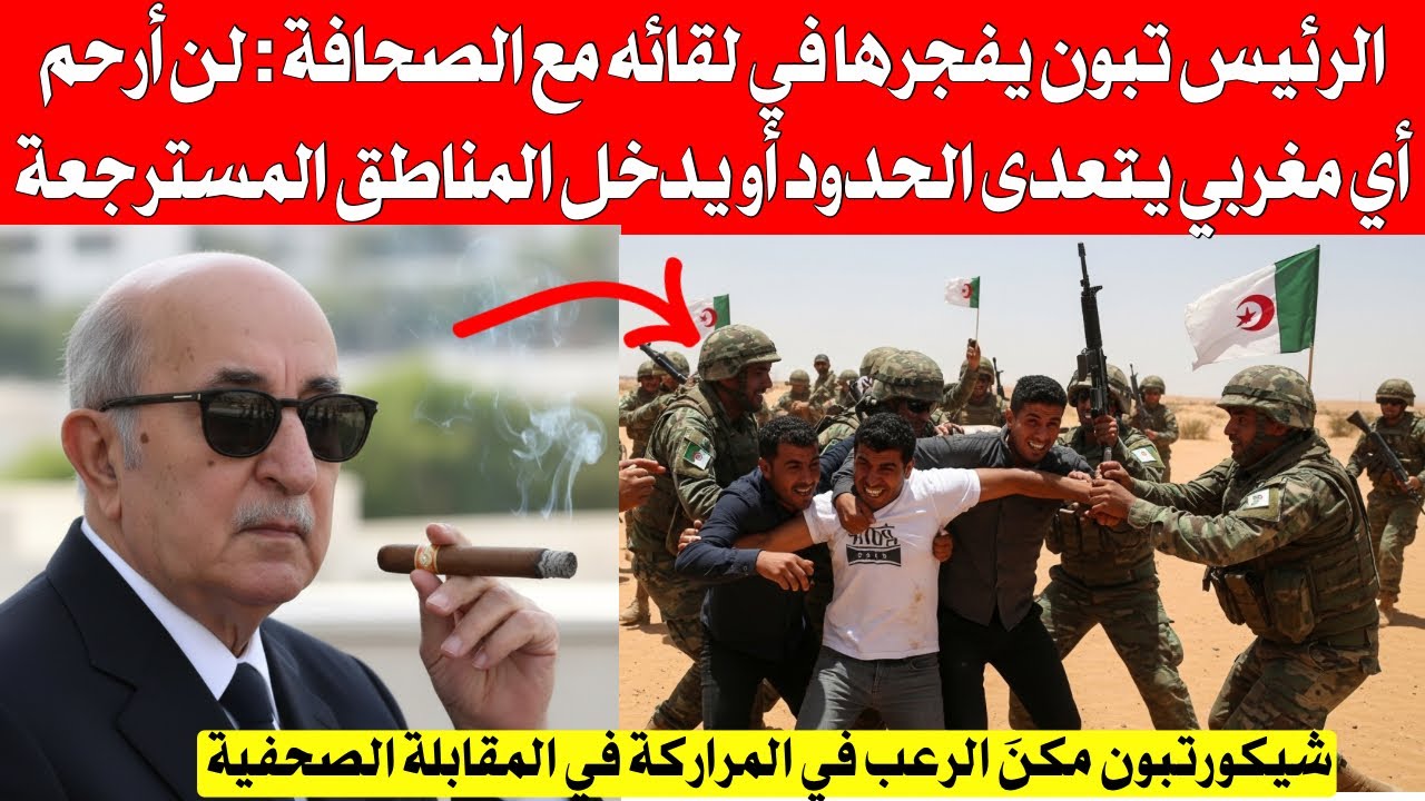 الرئيس تبون يعلنها في لقائه مع الصحافة: لن أرحم أي مروكي يتعدى الحدود أو يدخل المناطق المسترجعة ب