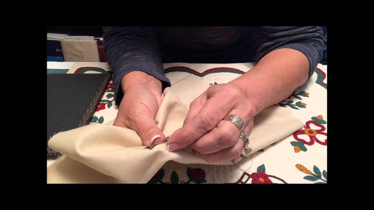 How To Hand Applique Tiny Stems - Back Basting