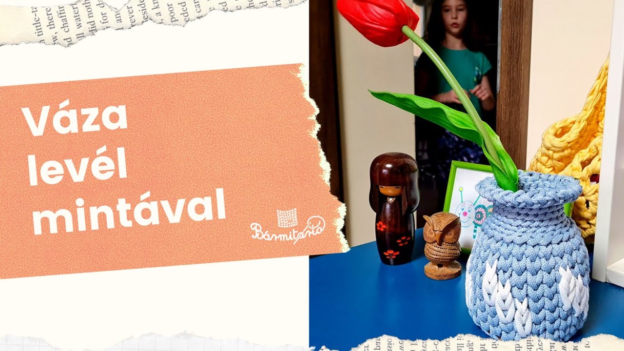 Váza levél mintával - Pólófonalazz velünk!