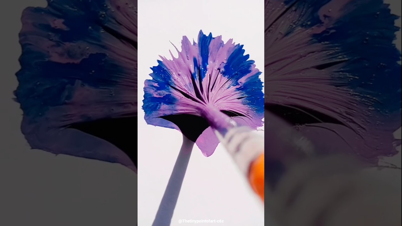 💙💜💙#art #acrylicpainting #onestrokeart #artshorts #shorts #relaxingart #shortsfeed #satisfying