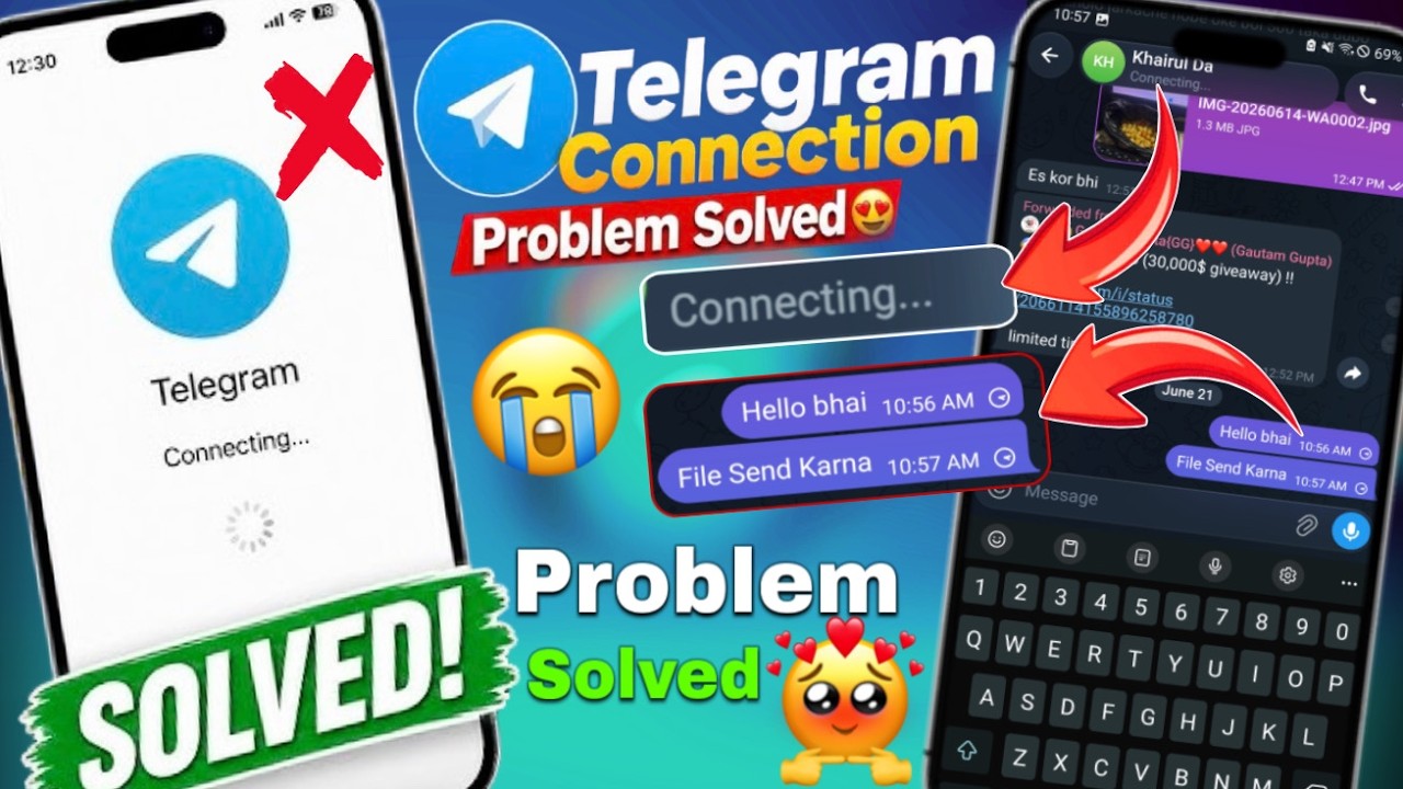 Telegram Connecting Problem Solved / Telegram Not Working Problem Fixed / Telegram Connecting Fixed
