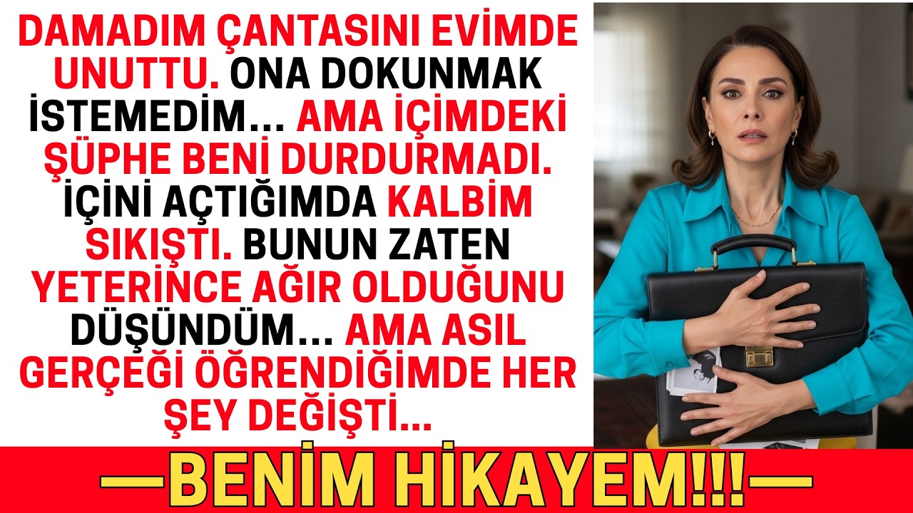 DAMADIM ÇANTASINI EVDE UNUTTU. İÇİNDEN DÜŞEN ŞEY BENİ DERİNDEN SARSTI.