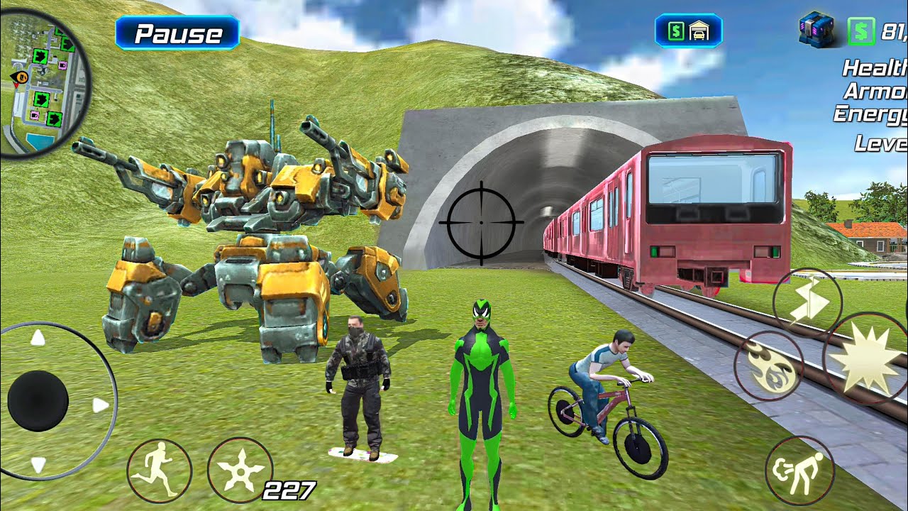 Rope Frog Ninja Hero Vegas Crime Simulator New Map Update - Android Gameplay