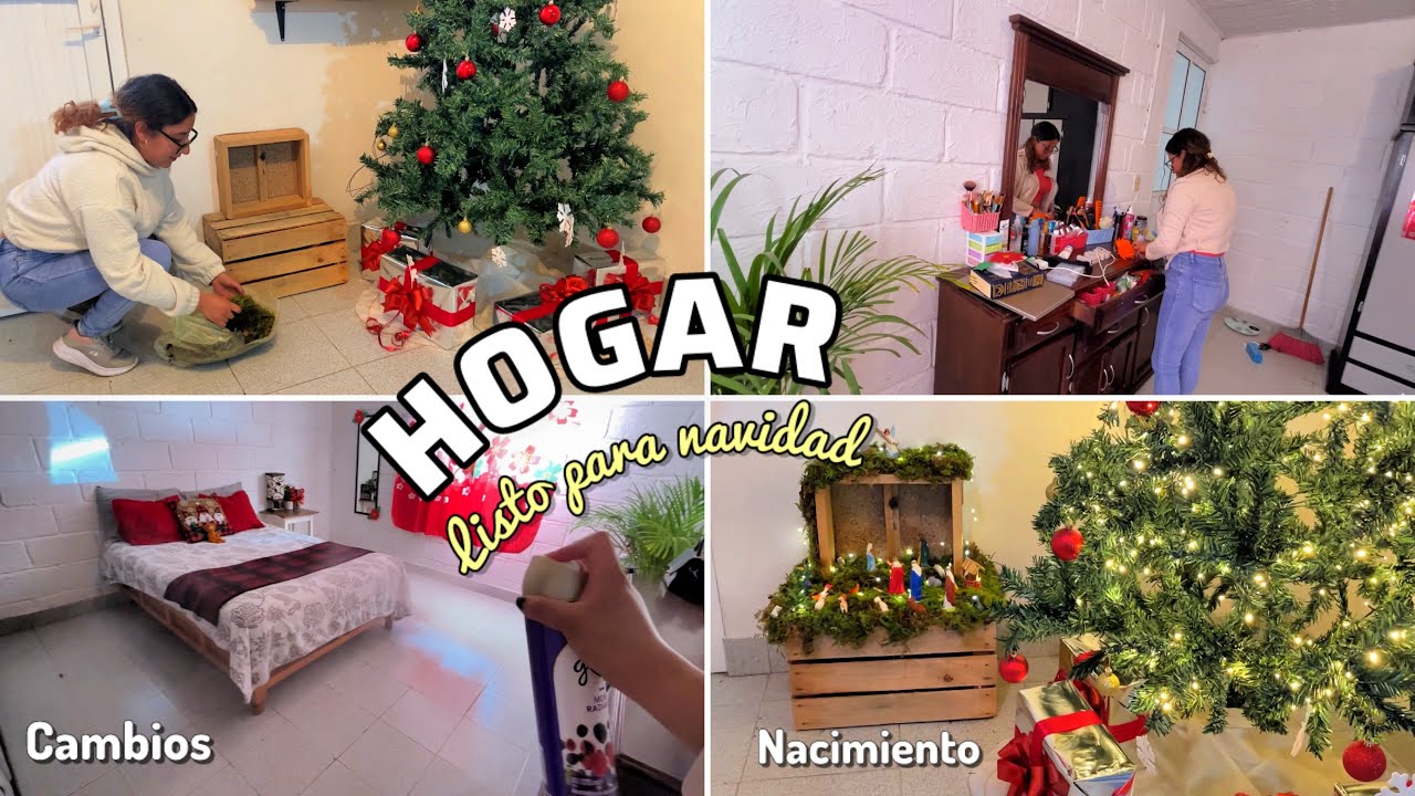 ACOMODO EN MI HABITACIÓN ✅ || YA COLOQUE EL NACIMIENTO🎄