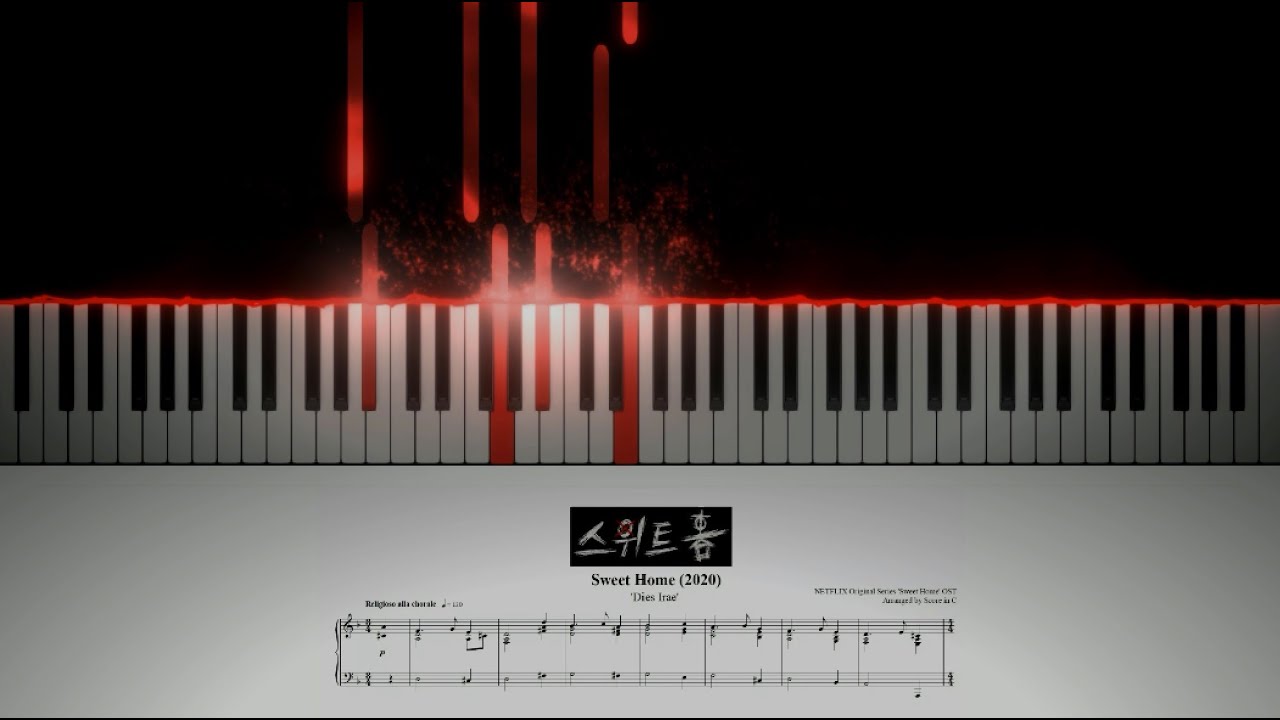 스위트홈 오프닝 (Dies Irae) 풀버전 쉬움+어려움 피아노 악보 / Sweet Home Opening Piano Tutorial