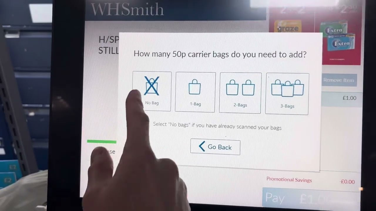NCR Selfserv90 Self Checkout at WHSmith Romford Upstairs