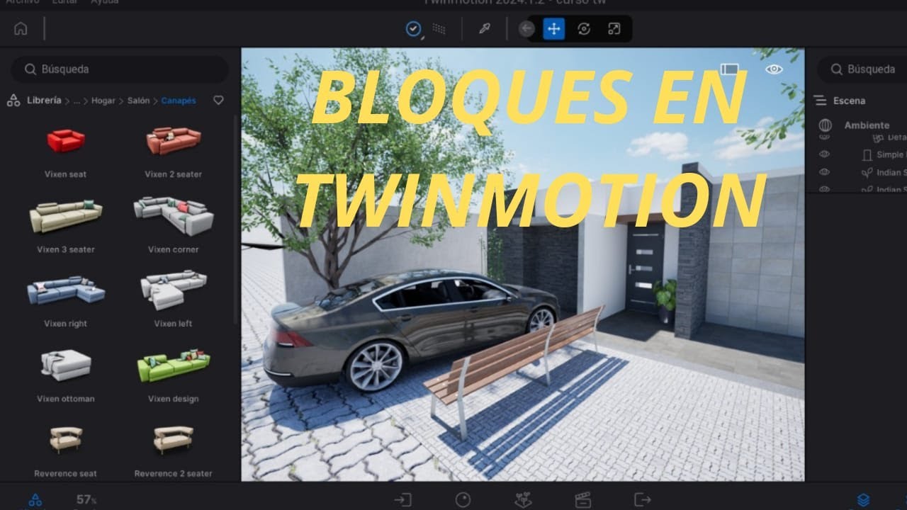 mueblería  en twinmotion// muebles en Twinmotion