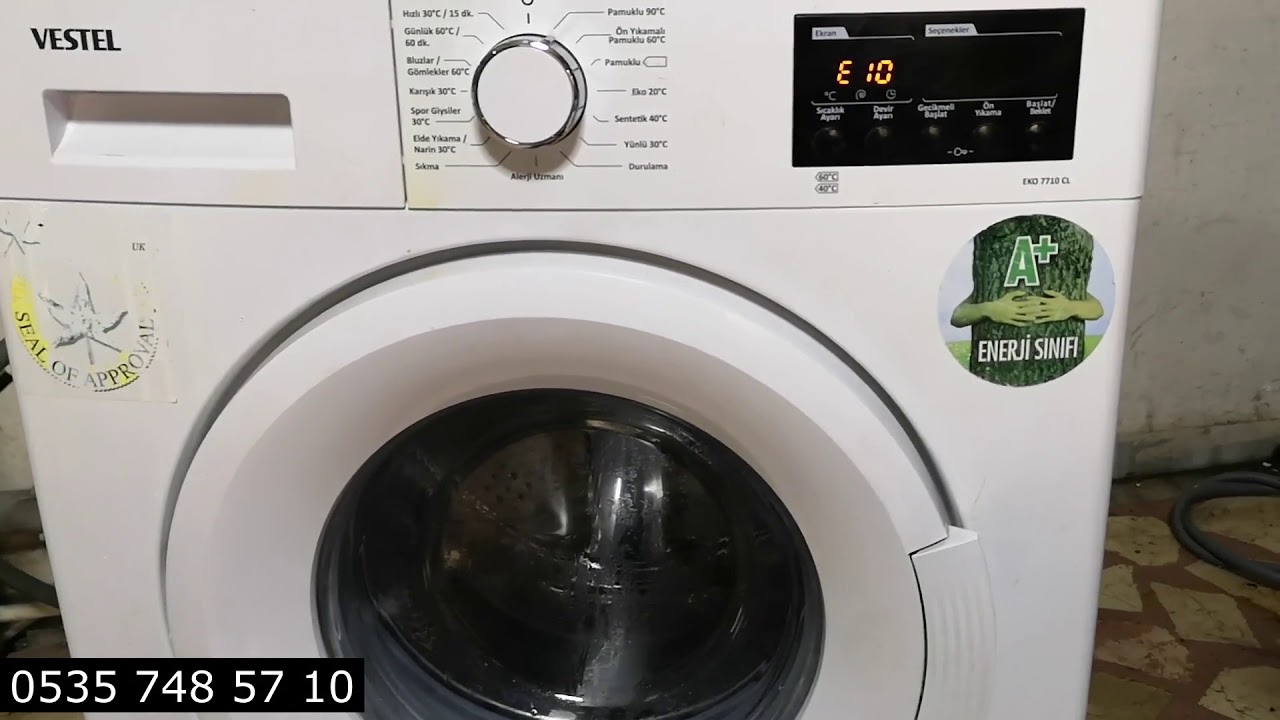Vestel Eco 7710 Cl çamaşır makinesi Test programı Ve E 10 Hatası
