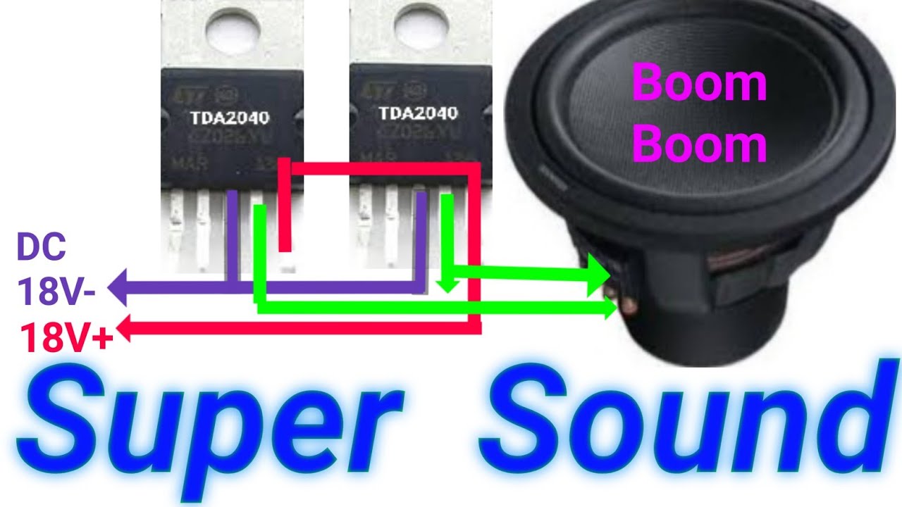 tda2040 subwoofer circuit