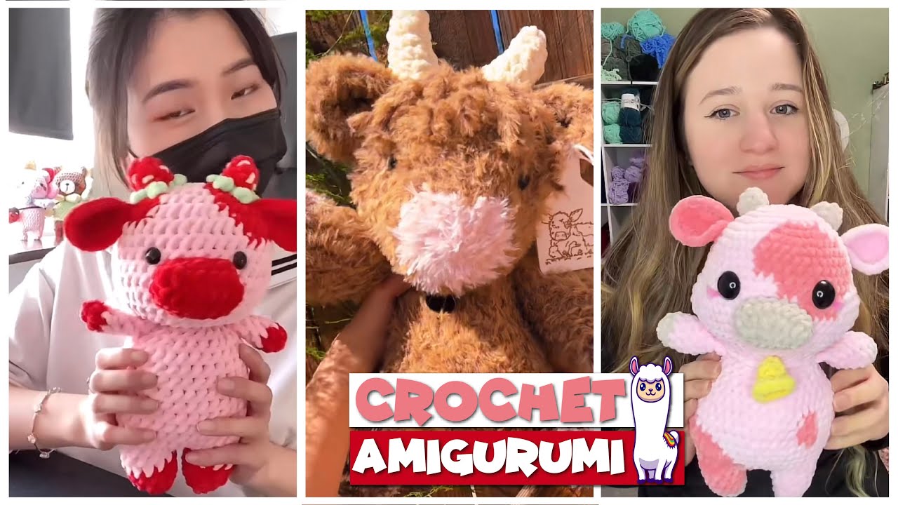 TikTok Crochet Amigurumi  🐮 C O W  🐮 Compilation #21 | 
