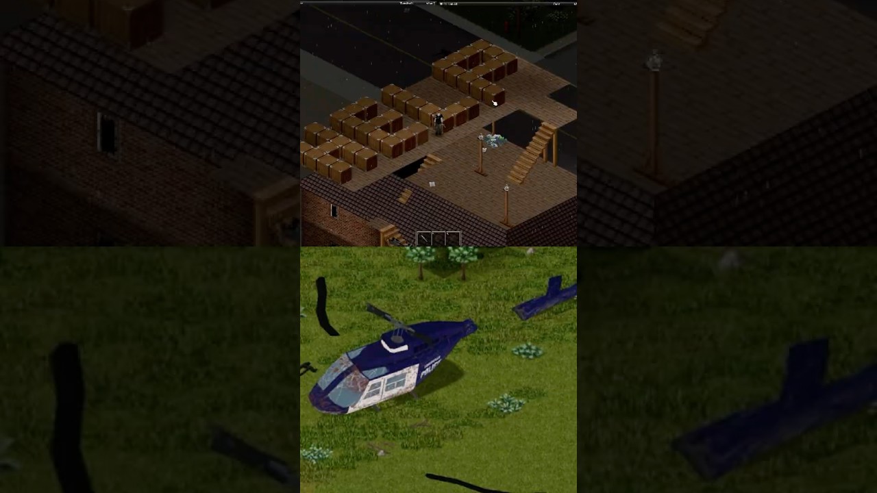 Expanded Helicopter Events Mod Showcase #projectzomboid #survivalgame #zombiesurvival #zomboid
