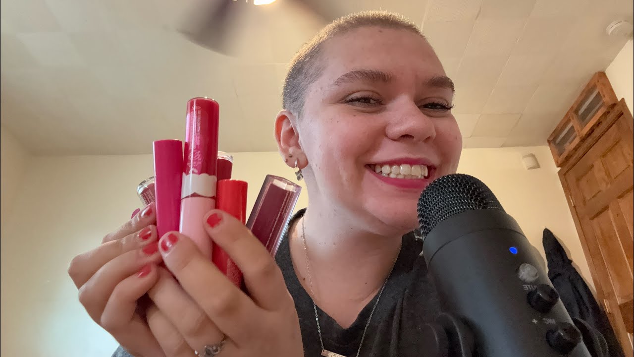 ￼ASMR Lipgloss Try-On | LOTS OF MOUTH SOUNDS, TAPPING, WHISPERING, ETC.!!