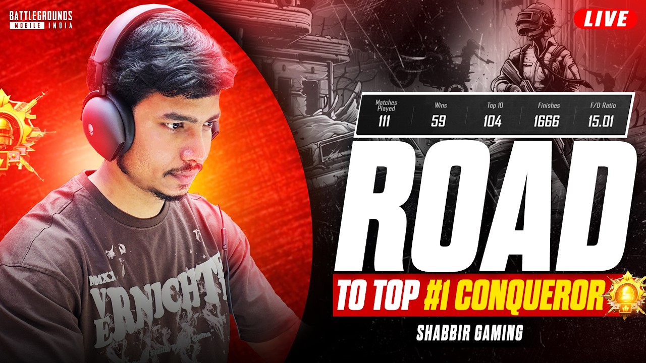 BGMI RANK PUSH CONQUEROR LOBBY☠️☠️ | BGMI LIVE
