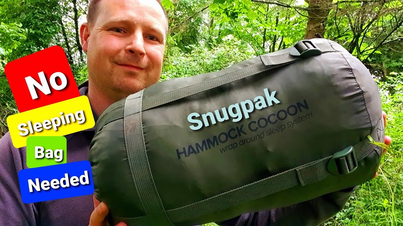 Snugpak hammock cocoon wrap around sleeping system great for cold winter camping,  Hammock camping.