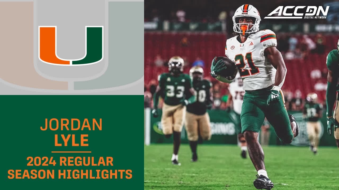 Jordan Lyle 2024 Regular Season Highlights | Miami Running Back