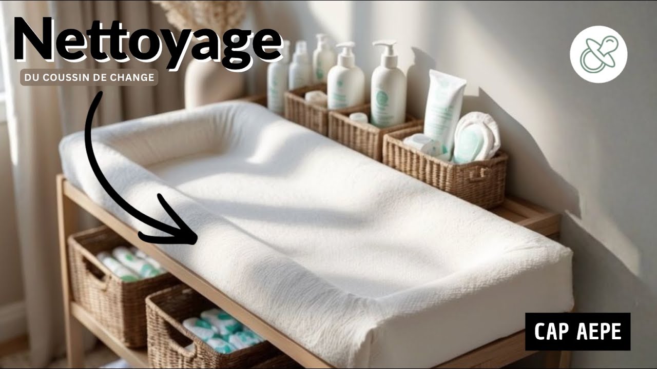 Bio nettoyage du coussin de change - CAP AEPE (Petite Enfance)