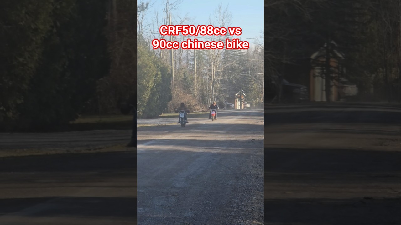 Full Mod CRF50 vs chinese 90cc #HONDA #CRF50 #pitbike #minibike #bbr #dragrace
