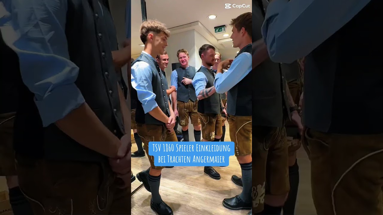 TSV1860: zum Wiesnstart 2025 wurden die Sechzger von Trachten Angermaier in Tracht eingekleidet
