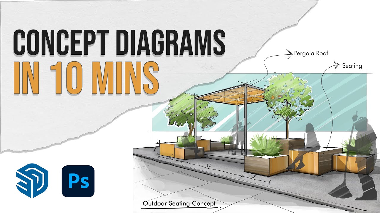 Создавайте иллюстрации архитектурных концепций БЫСТРО И ЛЕГКО | Sketchup + Photoshop